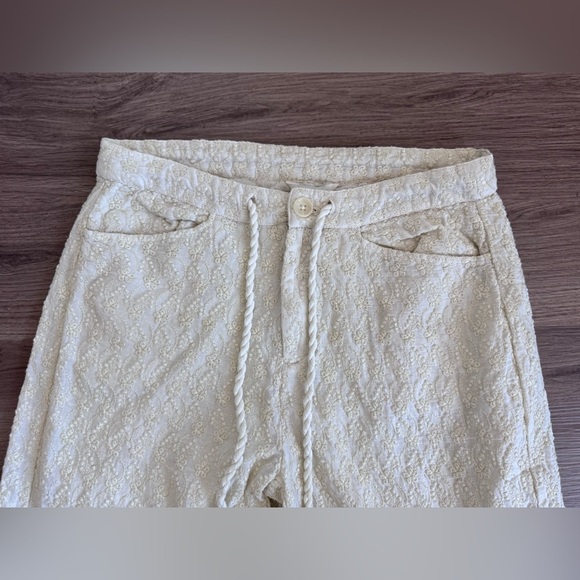 Sundance Solstice Culotte Cotton Wide Leg Embroidered Summer Pants Size 10 - Picture 14 of 16